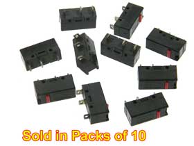 SPDT Mini Snap Switch Pack of 10 Pcs.